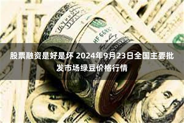 股票融资是好是坏 2024年9月23日全国主要批发市场绿豆价格行情